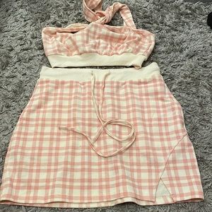 Mini skirt and halter top set